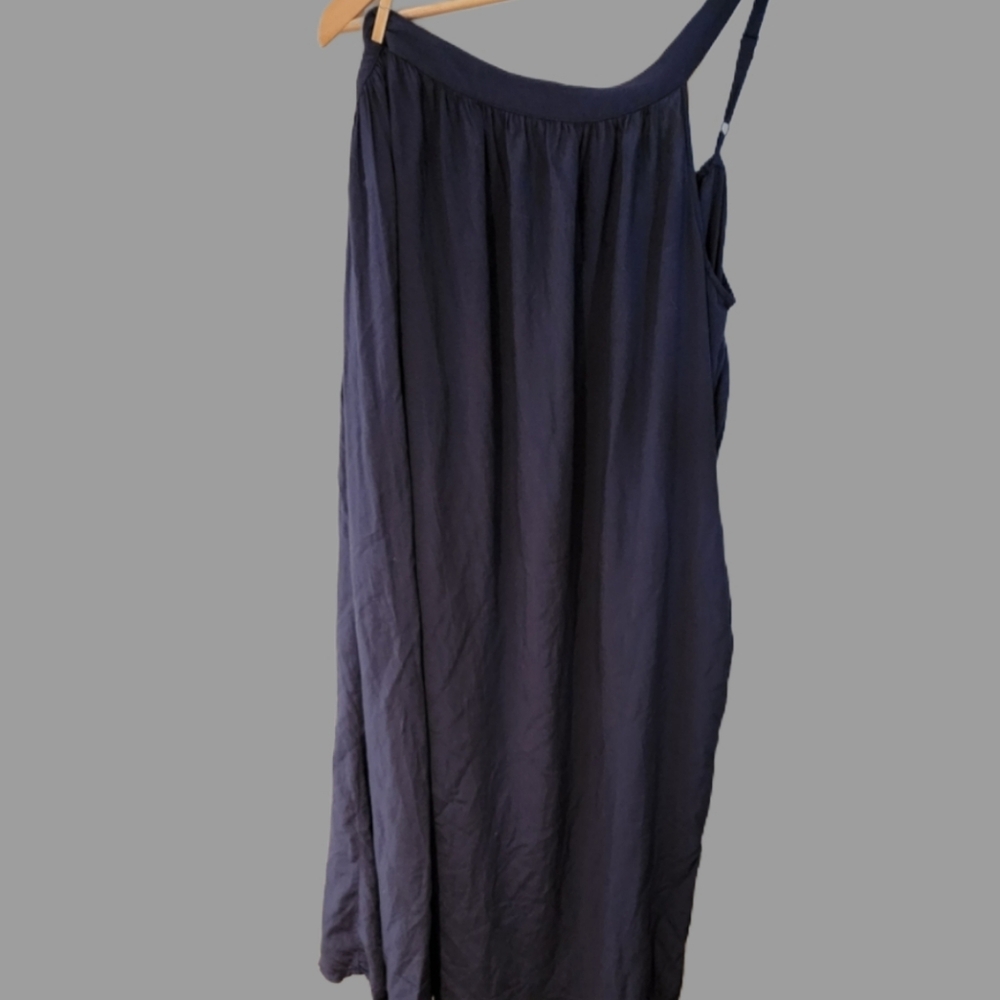 Old Navy XXL Navy Blue One Shoulder Flowy Dress